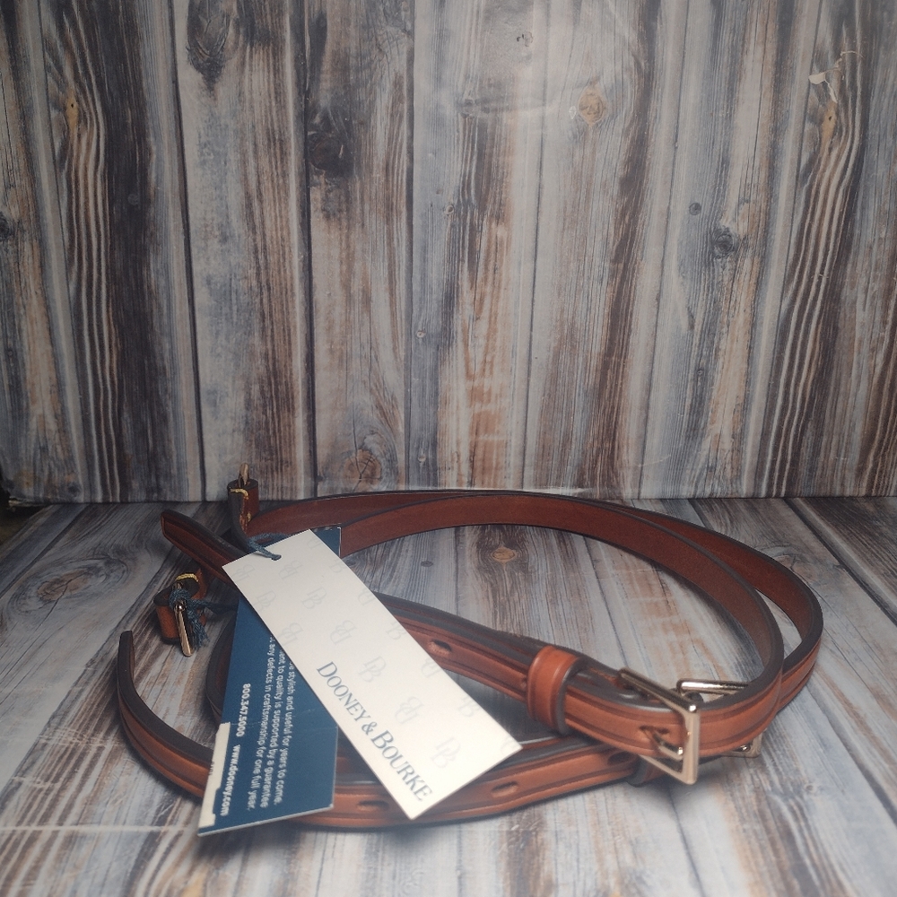 DOONEY & BOURKE BROWN VACHETTA LEATHER REPLACEMENT SHOULD STRAP 35"  NWT WAYFARE